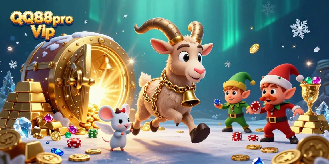 Win big at QQ88pro Vip in a festive casino scene filled with mischievous characters!