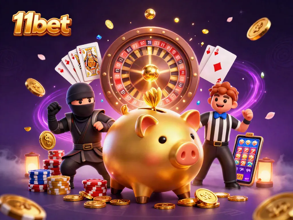 Experience thrilling gameplay at 11bet with dynamic characters and casino elements showcased in stunning detail.
