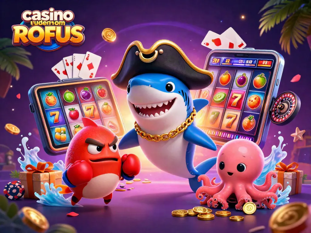 Experience thrills at casino uden om ROFUS with vibrant games and animated characters.