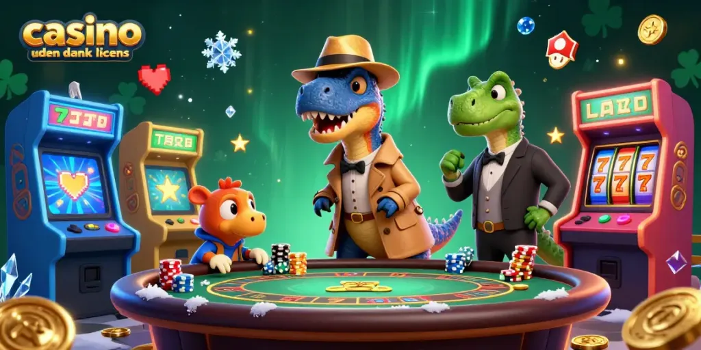 Experience thrilling gameplay at casino uden dansk licens with animated characters in a vibrant casino setting.