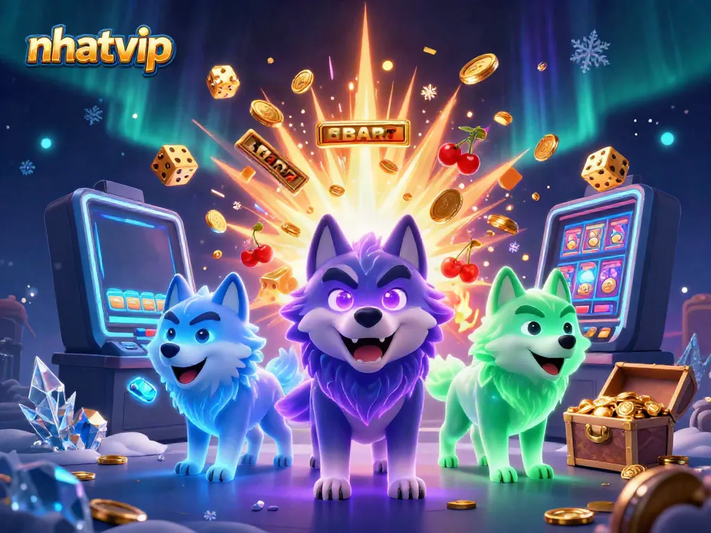 Nhatvip offers exciting slot game experiences with visually stunning 3D illustrations of win effects.