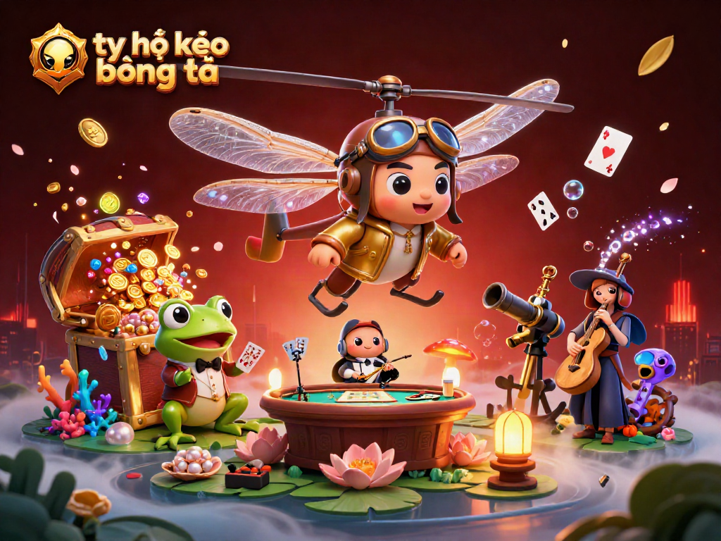 Betting on tỷ lệ kèo bóng đá with a lively casino scene featuring card games and vibrant elements.