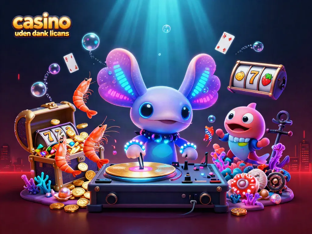 Engage in thrilling gaming action at a vibrant casino uden dansk licens with colorful characters.