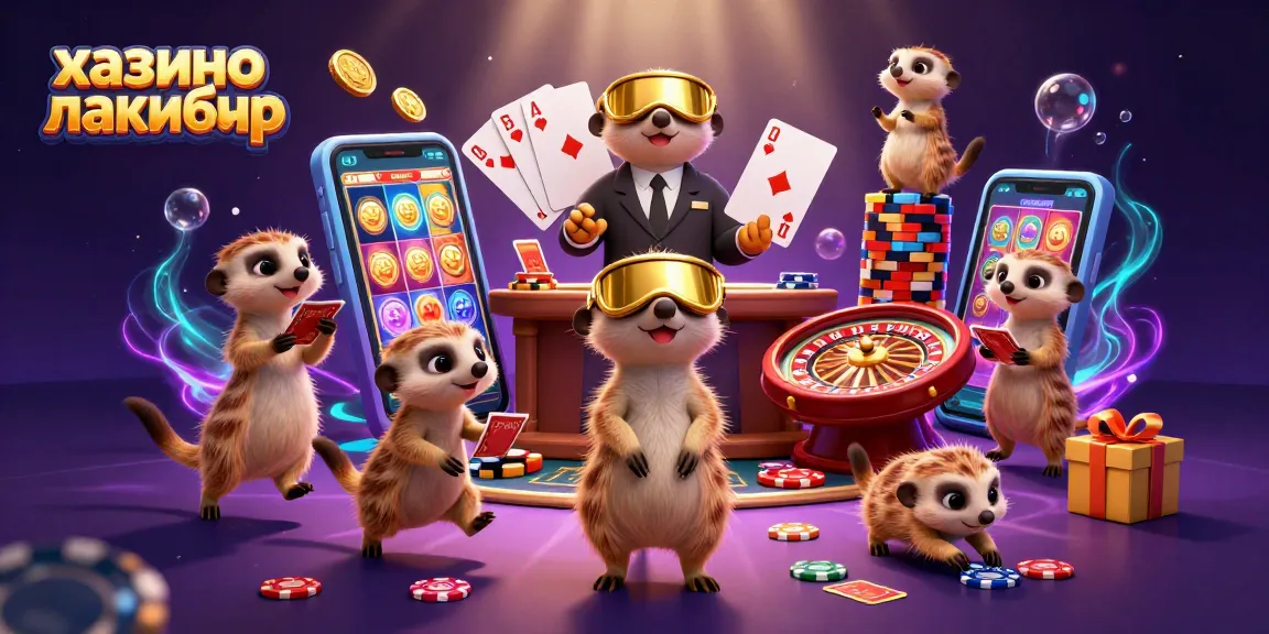 Engage in the excitement of казино лакибир with meerkats operating a whimsical casino scene.
